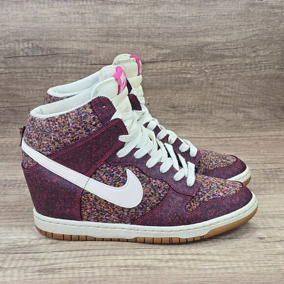 Nike Dunk Sky Hi Women's Sz 9 Liberty Of London Digital Floral Hidden Wedge Shoe - Picture 1 of 13